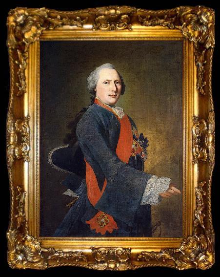 framed  Georg Caspar Prenner Portrait of Karl Sievers, ta009-2